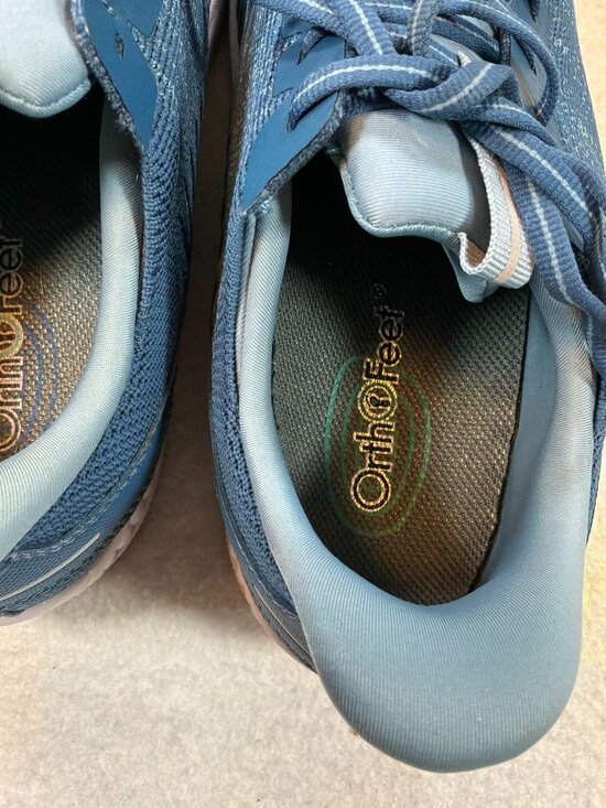 Yari Orthofeet Mens Blue Sneakers  Sz 10.5 WIDE 2E